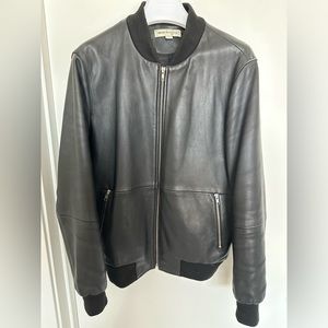 Reiss men’s leather bomber jacket
